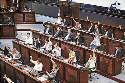 香港立法会内务委通过特权法调查占中资金来源