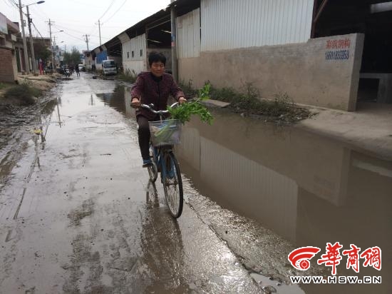 灞桥一村庄自从有了菜市场 村口污水没断过