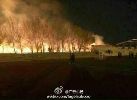 辽宁一男大学生放烟花向学姐表白引大火(组图)