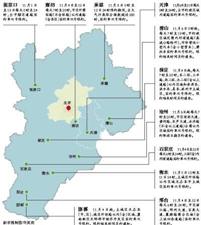 APEC期间京津冀单双号限行 石家庄公交车免费坐