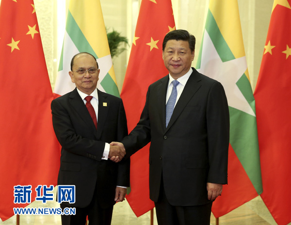 习近平会见缅甸总统吴登盛