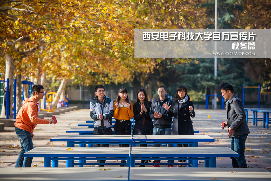 西安电子科技大学校园秋景图 谱写秋日恋歌
