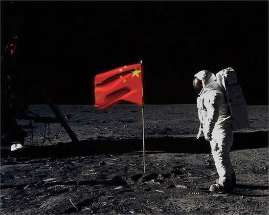 中国宇航员登月想象图