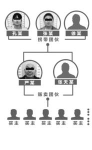 人贩团伙分工示意图