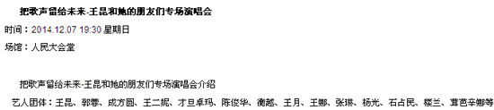歌唱家艺术家王昆去世 12月本欲举行专场演唱会（图）