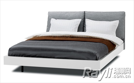 BoConcept北欧风情　灰色软包床具
