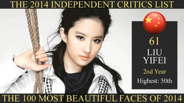 2014全球最美脸蛋榜出炉 中国三位女性上榜(图)