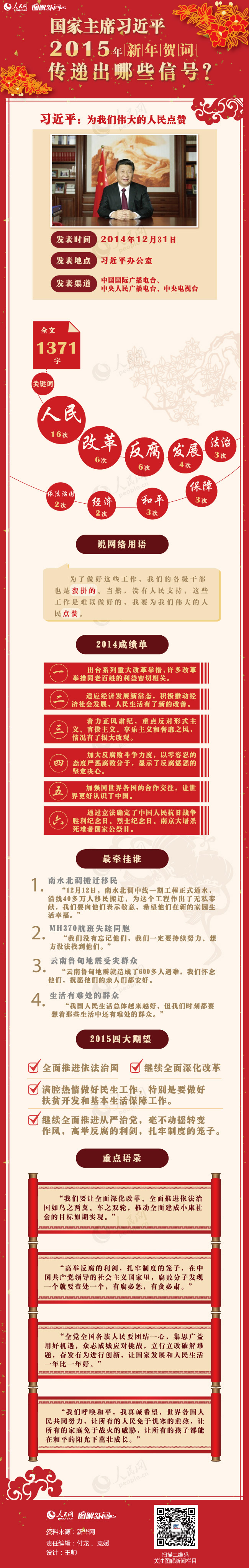 图解：国家主席习近平2015年新年贺词传递出哪些信号？