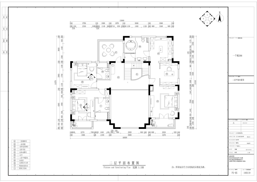 燕郊孔雀城-四居室-260.00平米-装修设计