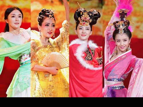 春晚四大<em>美女露</em>真容 央视春晚彩排拼素颜(组图