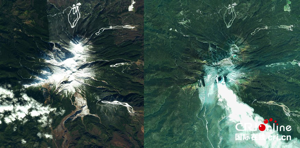 日本御岳山火山喷发卫星图曝光(高清组图)