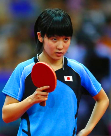 嘟嘴点头蹦蹦哒哒 日本00后女乒萝莉萌化对手 