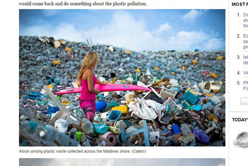 “冲浪天堂”马尔代夫大量垃圾堆积成岛